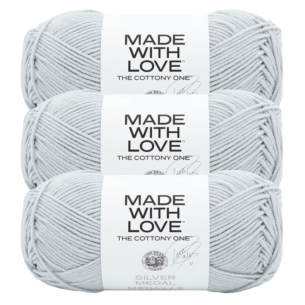3 Pack Lion Brand® Tom Daley Made with Love™ The Cottony One™ Yarn